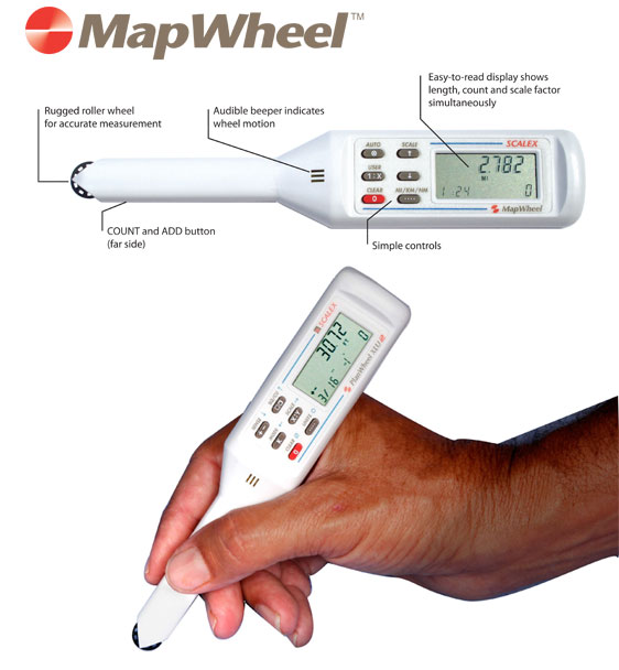 Regun Map Measurer Mini Outdoor Map Measurer Distance Caculator Mapping Tool Metal Wheel